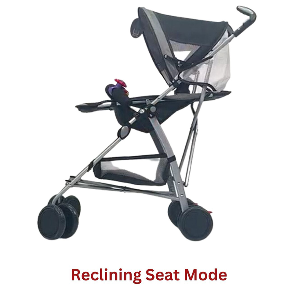 Bebesitos - Umbrella Lightweight Stroller With Multi Reclining Seat - Grey