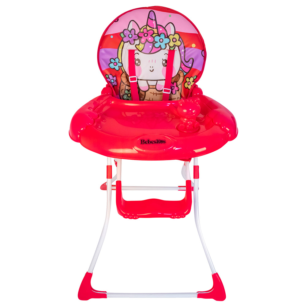 Bebesitos Portable Baby Highchair With Large Food Tray And Music Toy - Pink