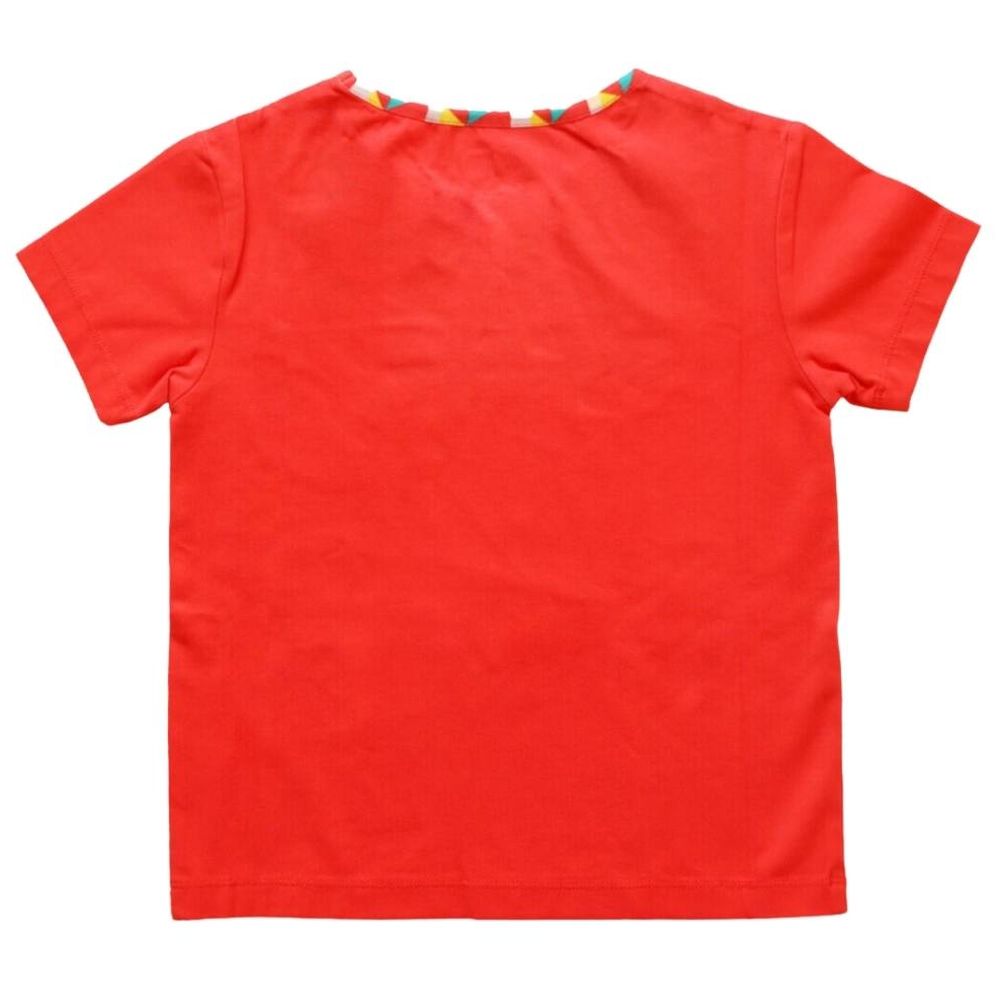 Ola Otter Round Neck T-Shirt with Pocket Pinwheel Parade
