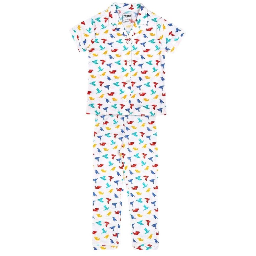 Ola Otter Short Sleeve Nightsuit Gummy Birds - 2 Pcs
