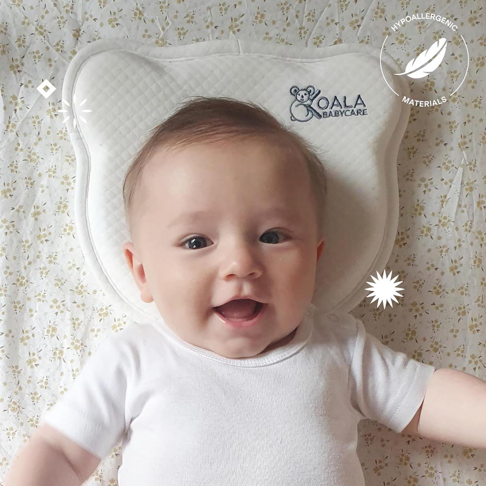 Koala Babycare - Perfect Head Flat Head Baby Pillow - White