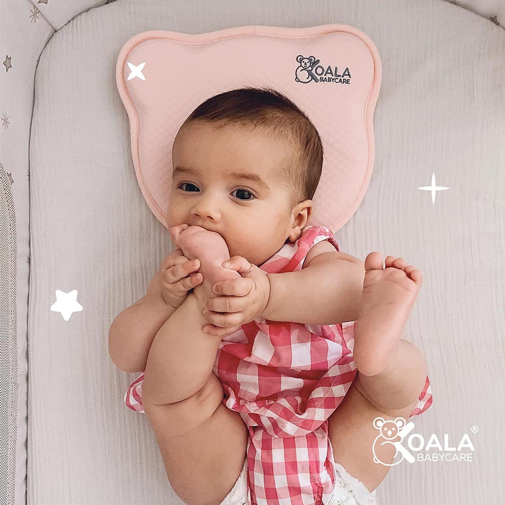 Koala Babycare - Perfect Head Flat Head Baby Pillow - Pink