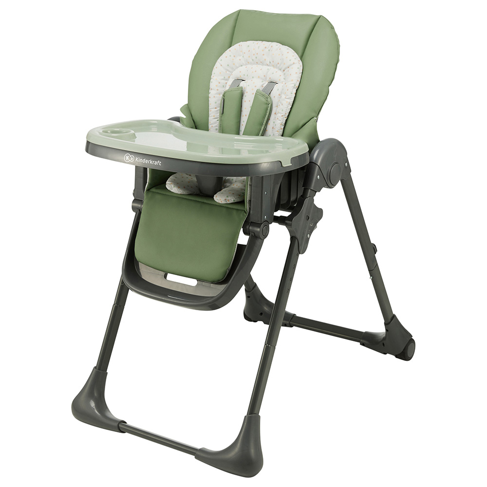 Kinderkraft - Tummie 2-in-1 Folding High Chair Bouncer 0-3Y- Green