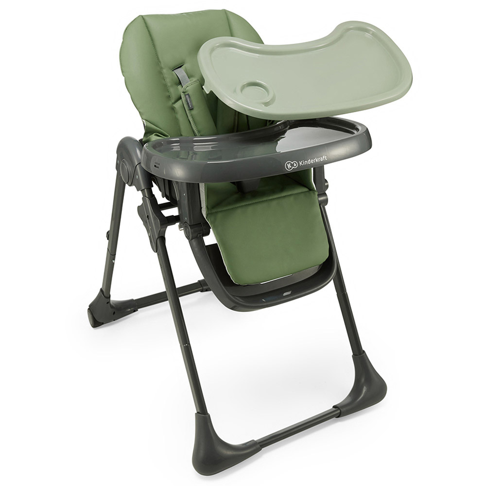 Kinderkraft - Tummie 2-in-1 Folding High Chair Bouncer 0-3Y- Green