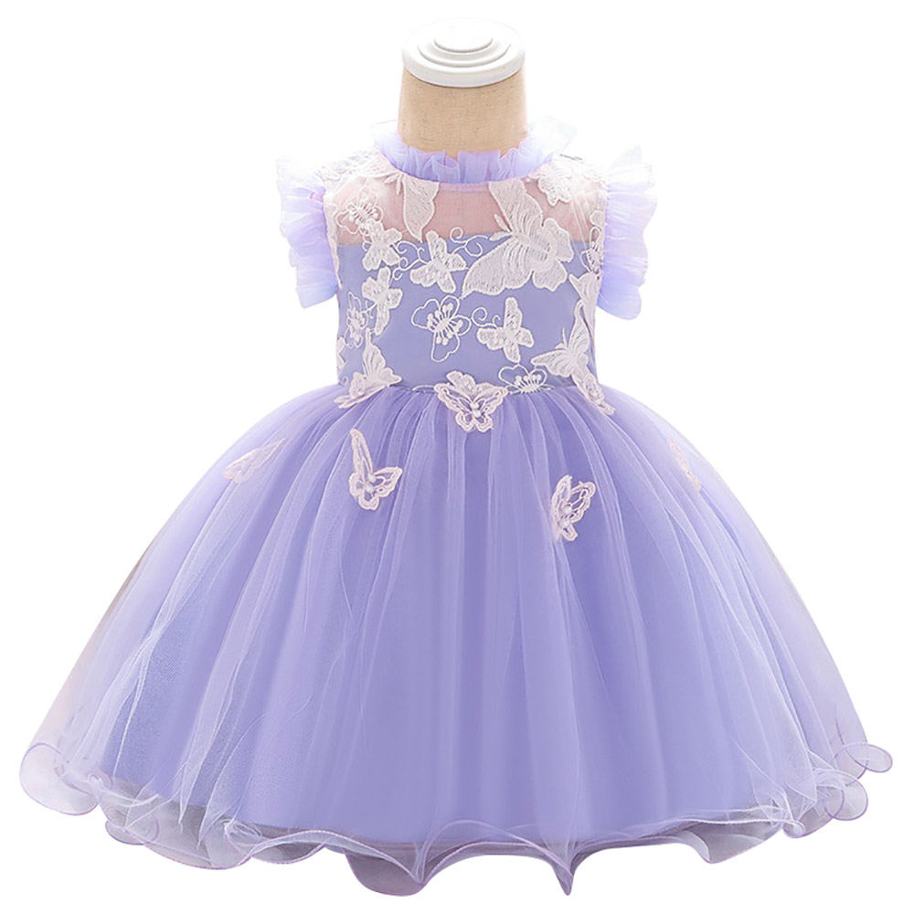 D' Daniela Butterfly Party Dress - Purple