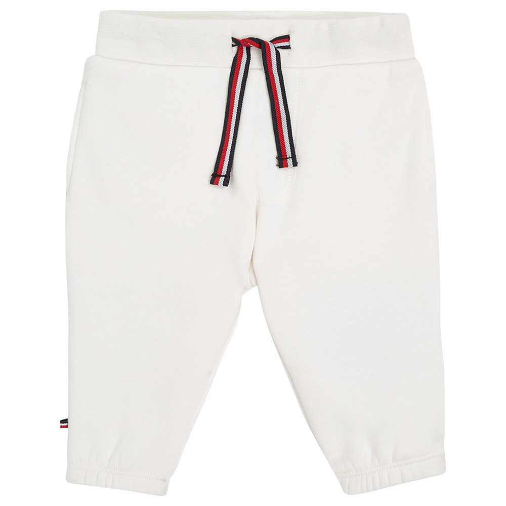 Tommy Hilfiger Baby Check Stamp Crewsuit - White
