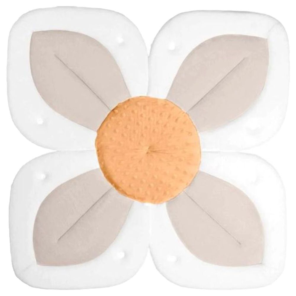 Blooming Bath - Lotus With Snaps - Baby Bath Seat - White/Cream/Honey