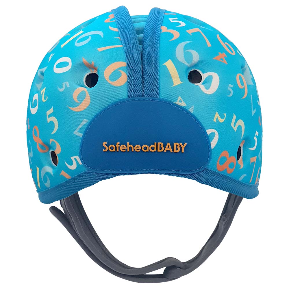 SafeheadBABY - Soft Helmet Learning To Walk (7months-2years) - Numbers Blue
