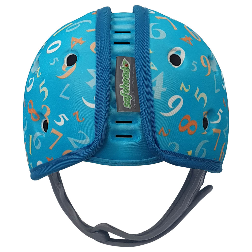 SafeheadBABY - Soft Helmet Learning To Walk (7months-2years) - Numbers Blue