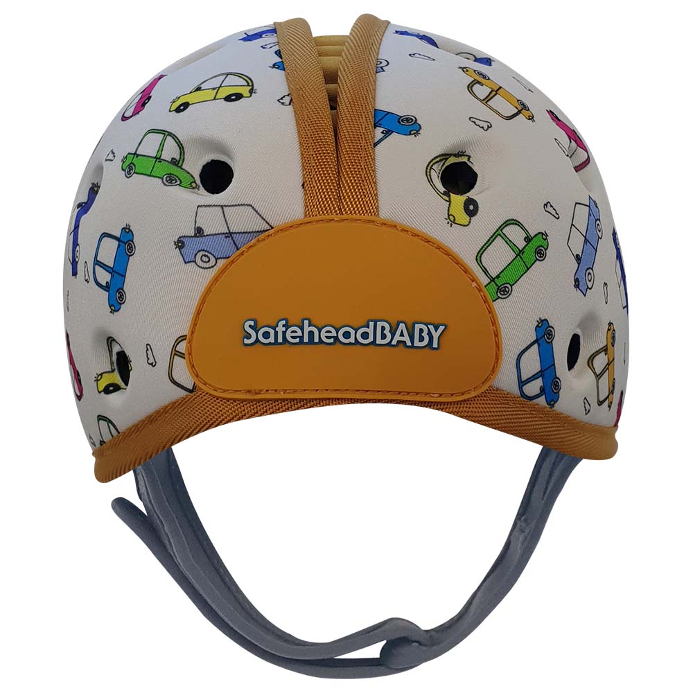 SafeheadBABY - Soft Helmet Learning To Walk (7months-2years) - Cars Orange