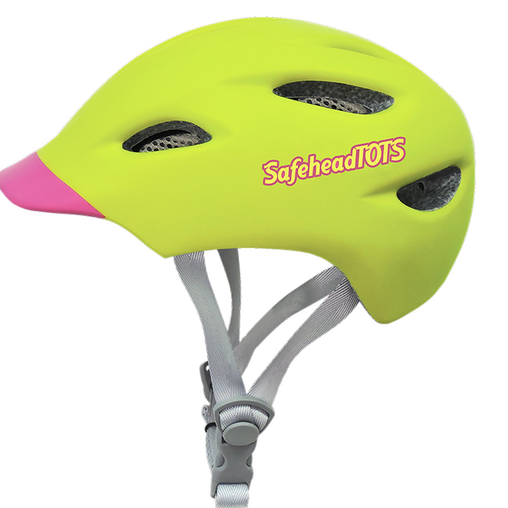 SafeheadTOTS - XS Toddler Bike Helmet - Green Pink