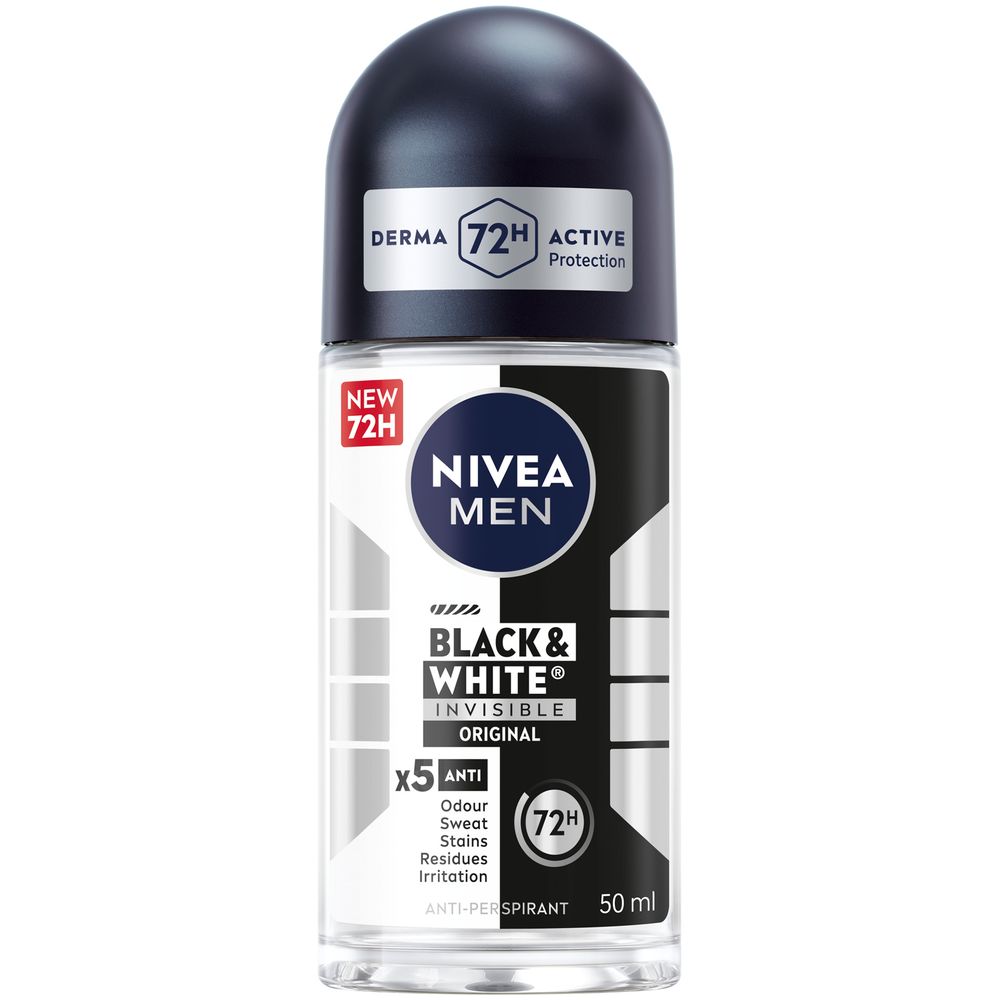 Nivea - Men Black & White Invisible Original Deo Roll-On - 50 ml