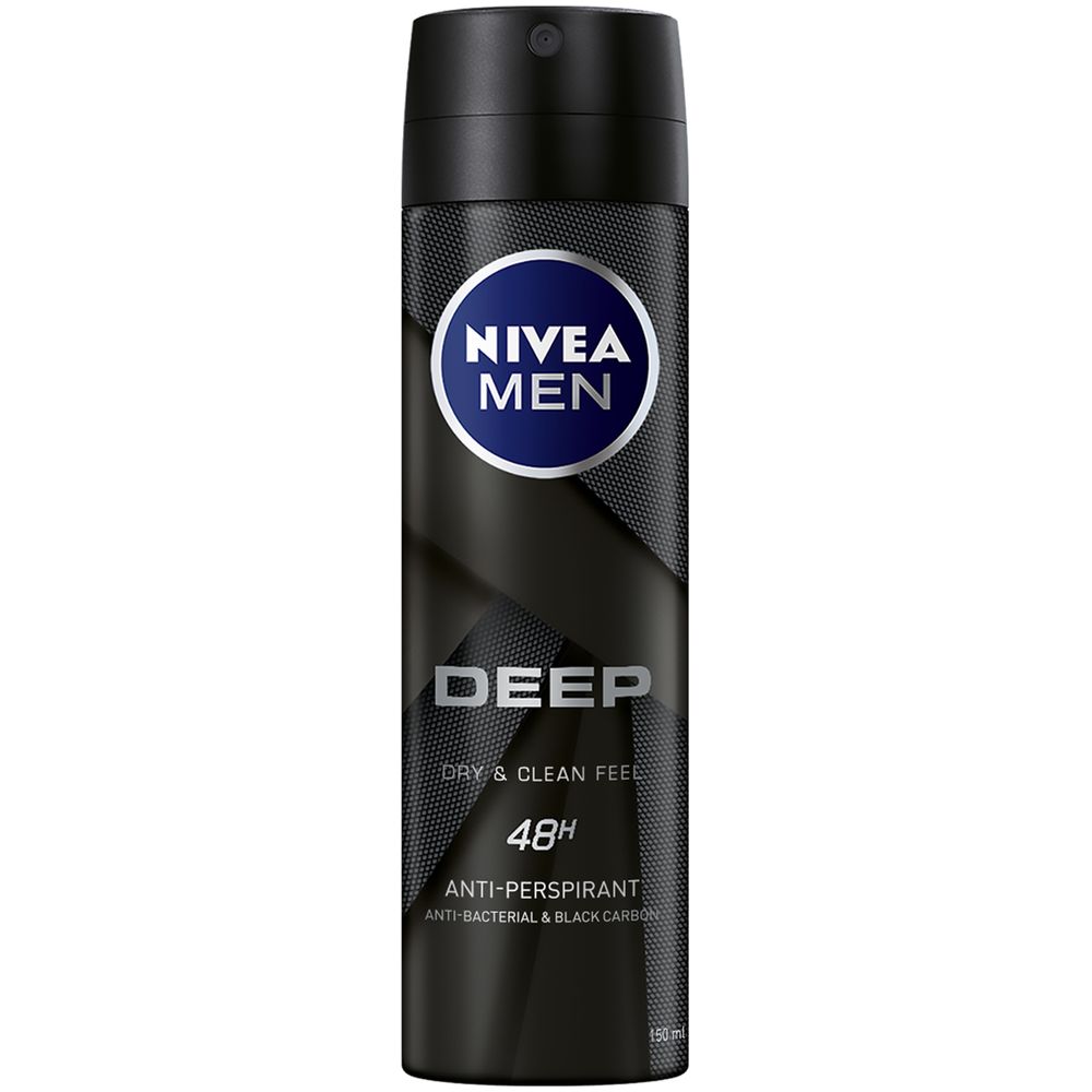 Nivea - Men Deep Dry & Clean Feel Antiperspirant Spray - 150 ml