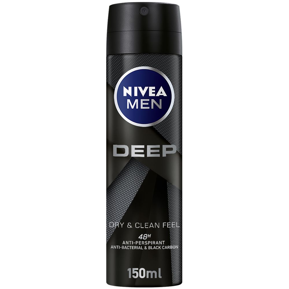Nivea - Men Deep Dry & Clean Feel Antiperspirant Spray - 150 ml