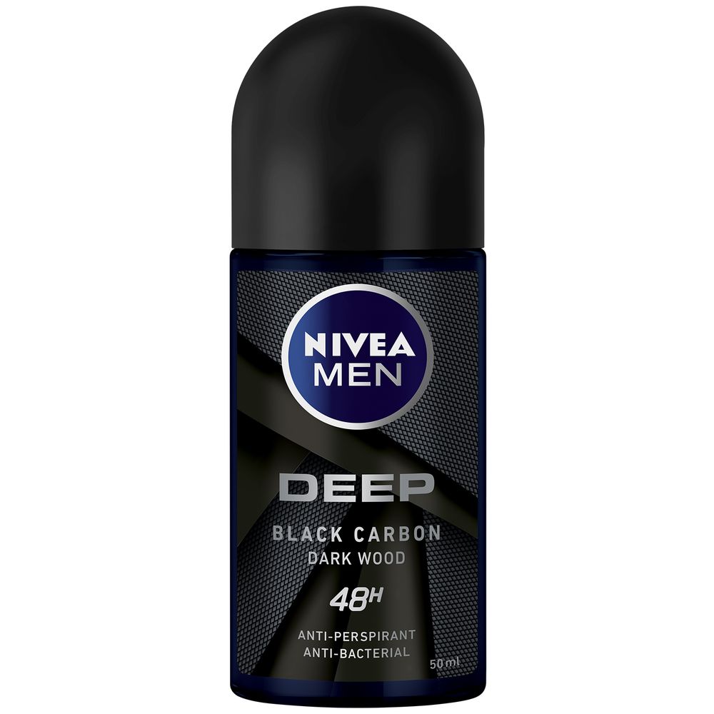 Nivea - Men Deep Black Carbon Antiperspirant Roll-On - 50 ml