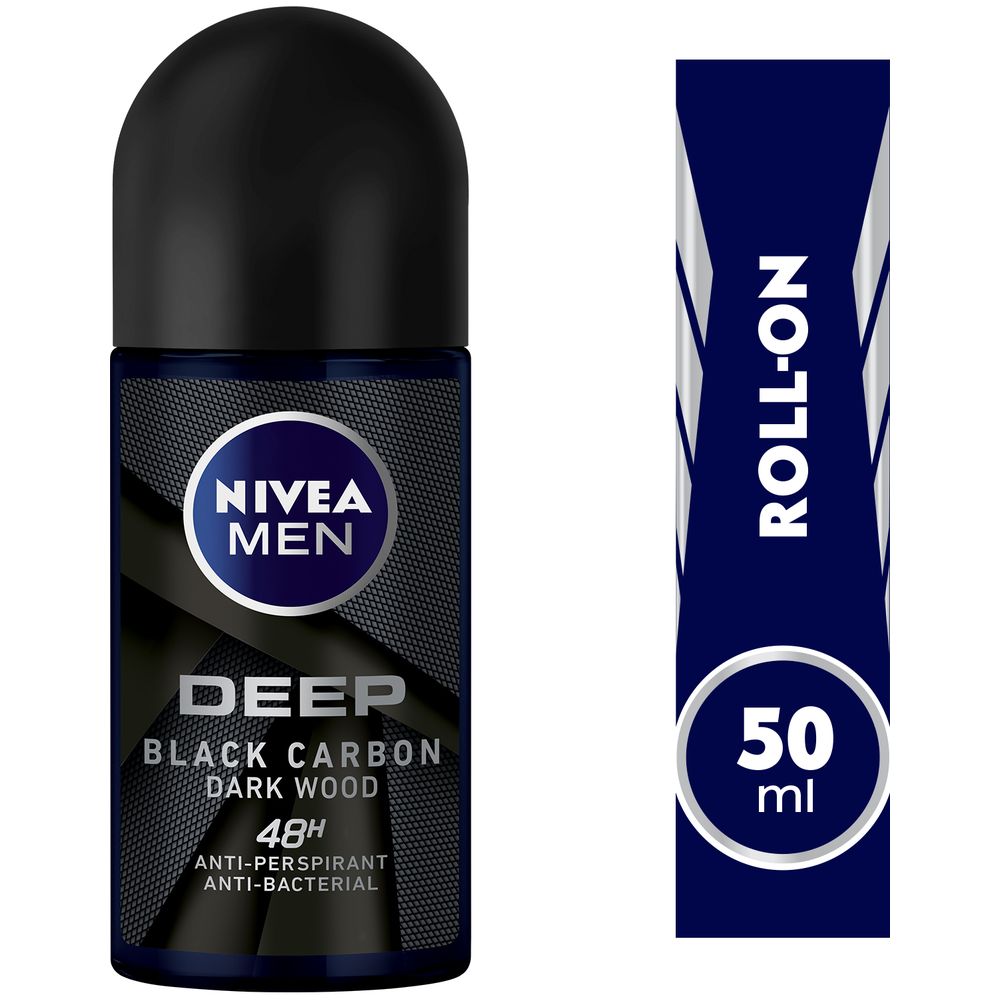 Nivea - Men Deep Black Carbon Antiperspirant Roll-On - 50 ml