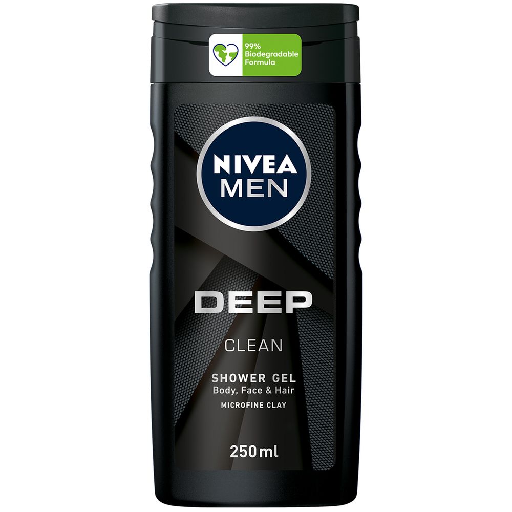 Nivea - 3-In-1 Men Deep Shower Gel - Woody Scent - 250 ml