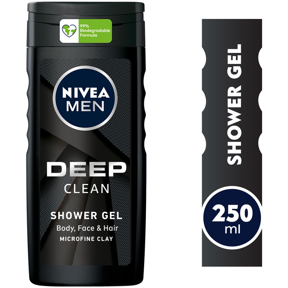 Nivea - 3-In-1 Men Deep Shower Gel - Woody Scent - 250 ml