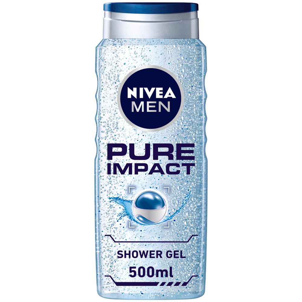 Nivea - 3-In-1 Men Pure Impact Shower Gel - 500 ml