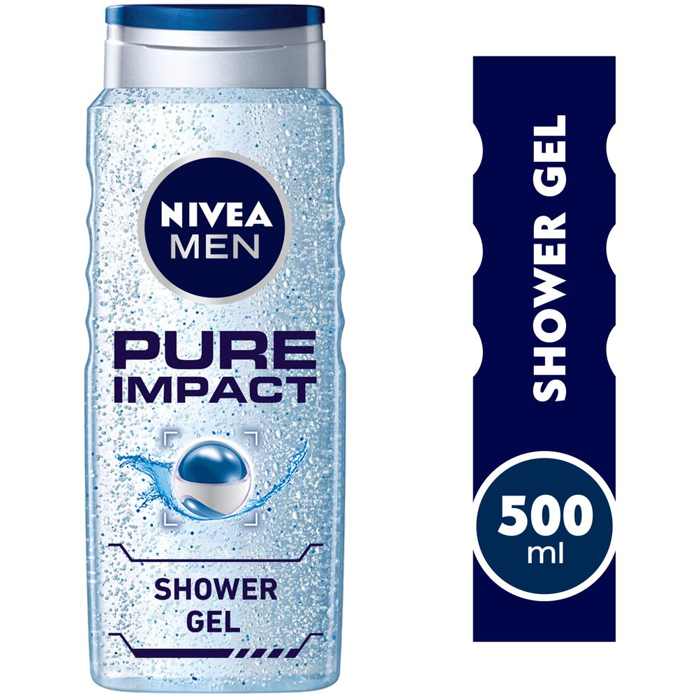 Nivea - 3-In-1 Men Pure Impact Shower Gel - 500 ml