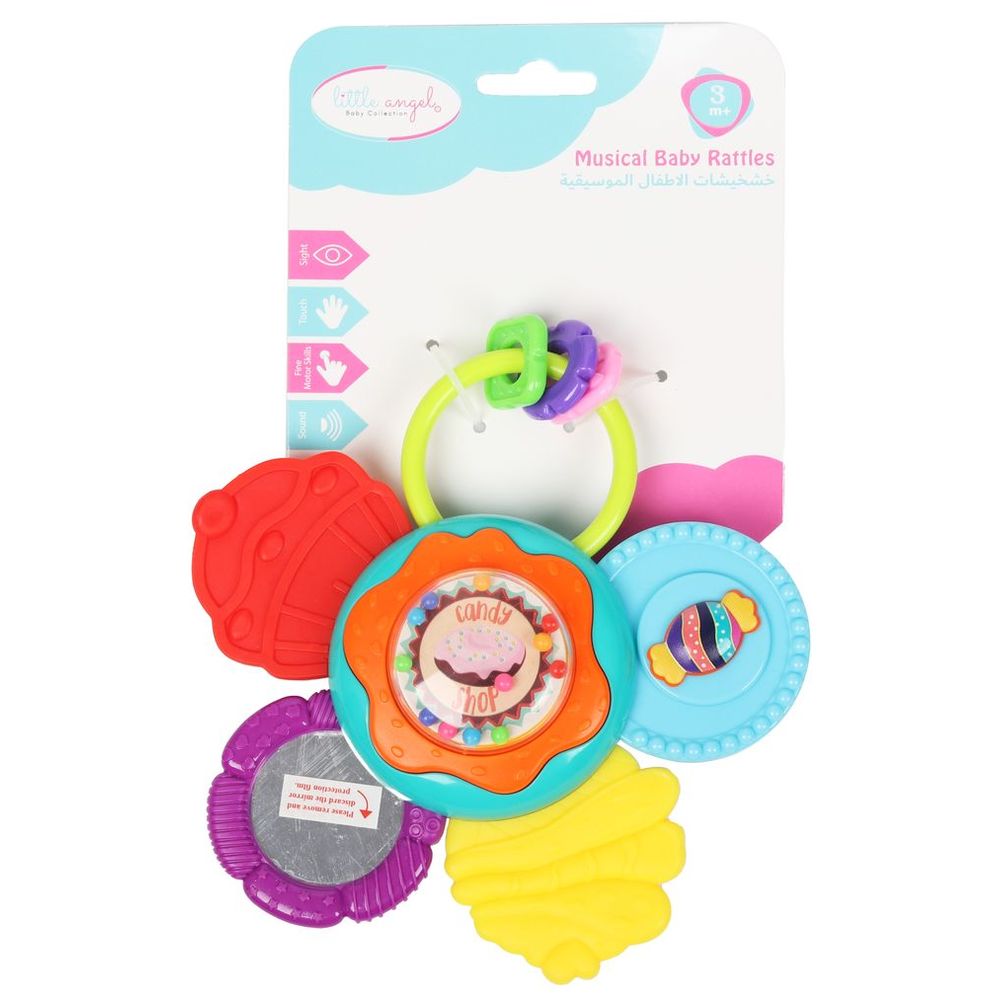 Little Angel - Baby Rattle Teether Activity Toy - Candy Design