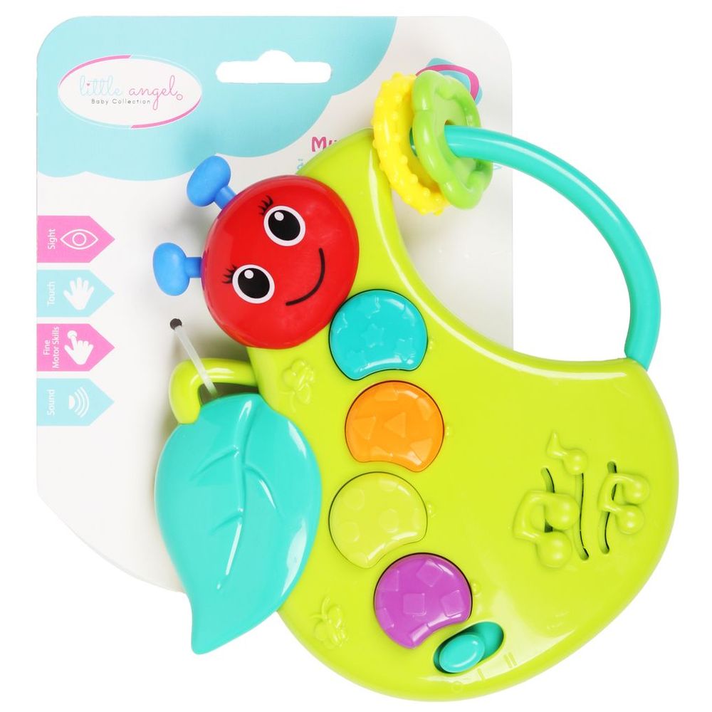 Little Angel - Baby Musical Rattle Teether Activity Toy - Caterpillar