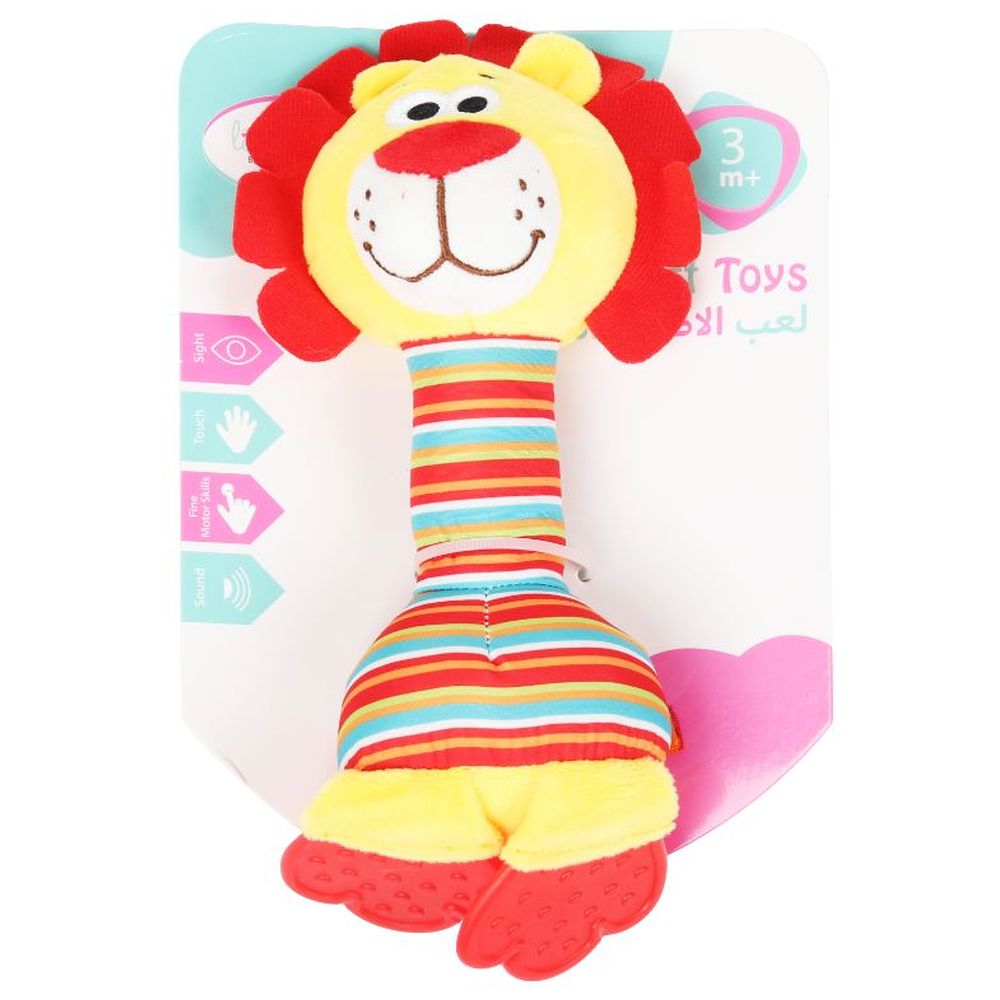 Little Angel - Soft Plush Baby Rattle Teether Toy - Lion