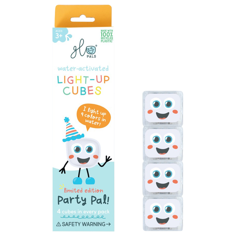 Glo Pals - Light Up Cubes Bath Toy - Party Pal - 4pcs