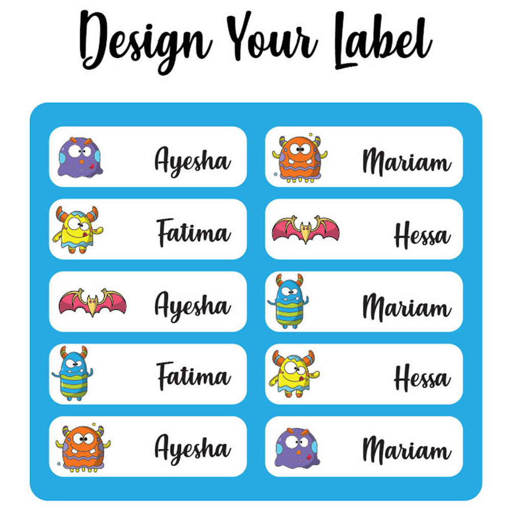 Printshop - Waterproof Personalised Labels - Pack of 84 - Pokemon