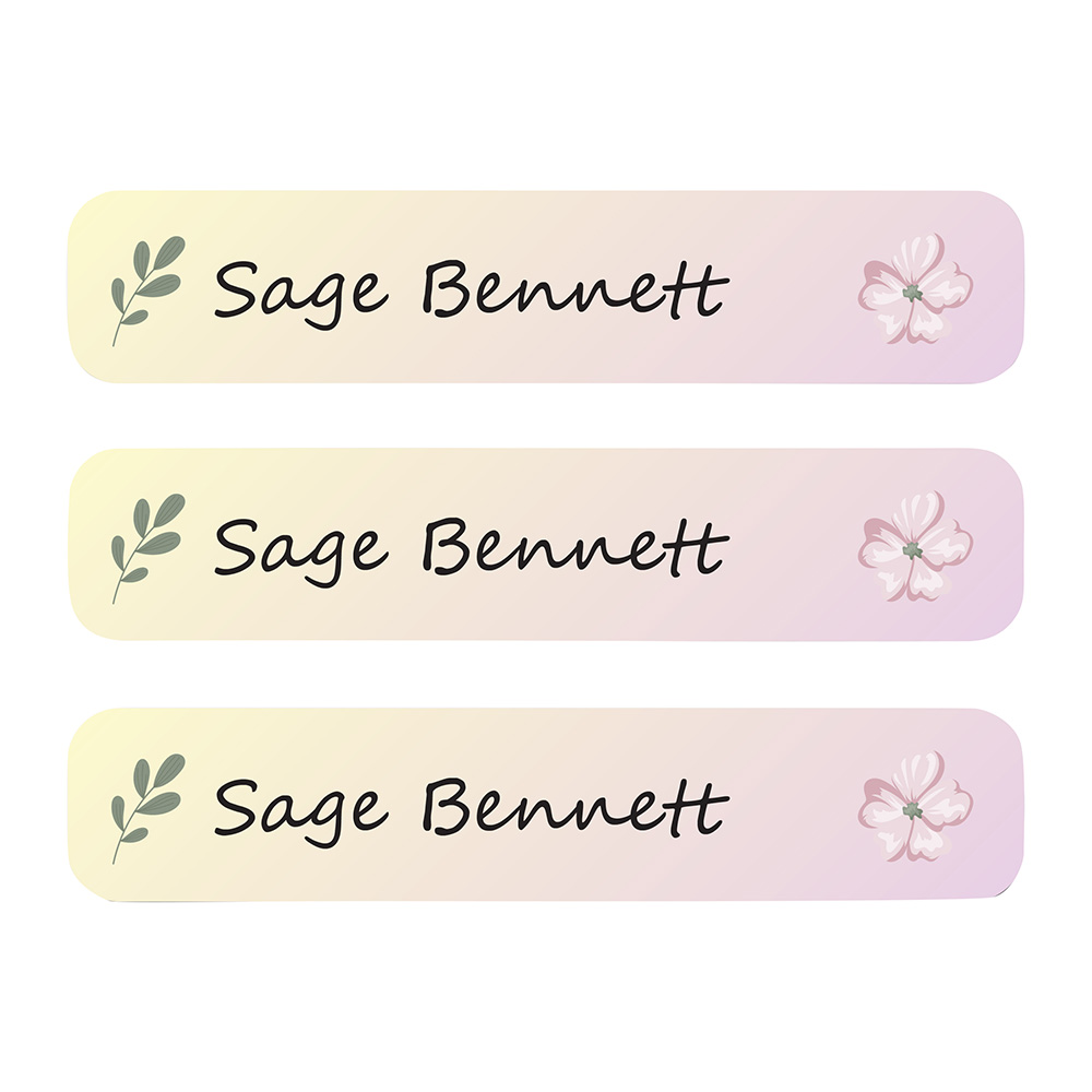 Ladybug Labels - Personalized Waterproof Large Labels - Dessert Rose - 30pcs
