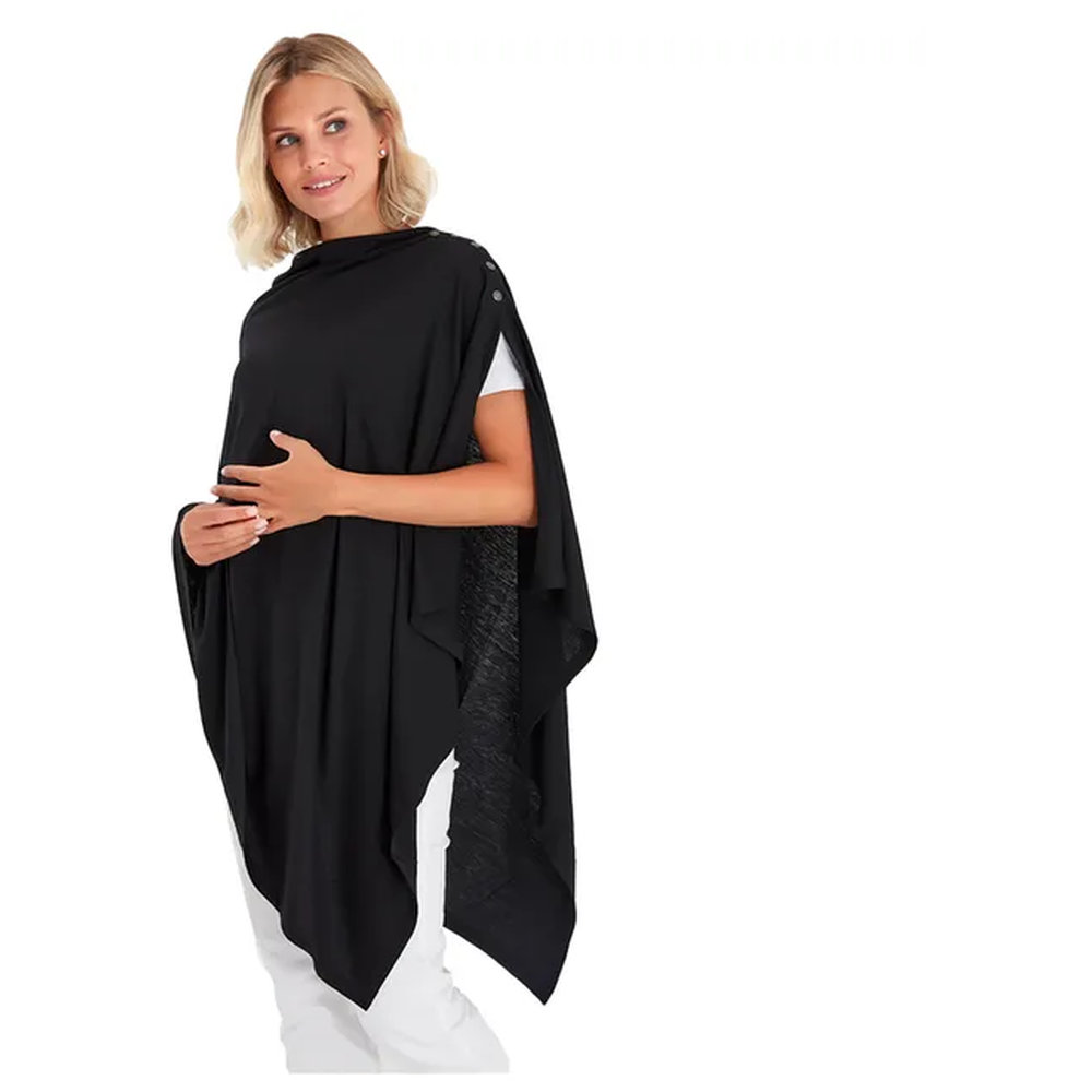 Accouchee - 4-In-1 Supreme Cotton Cape - Black