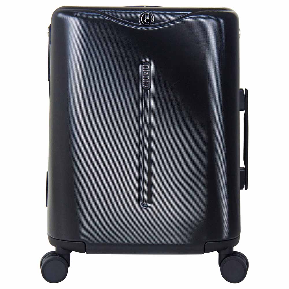 Miamily - Carry-On Luggage Trolley Bag - Midnight Black - 18-inch