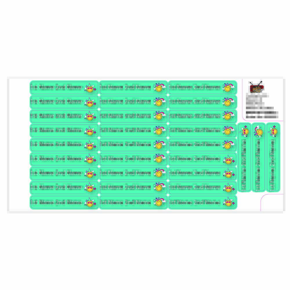 Ladybug Labels - Personalized Iron On Labels - Birthday Smiley - 50pcs