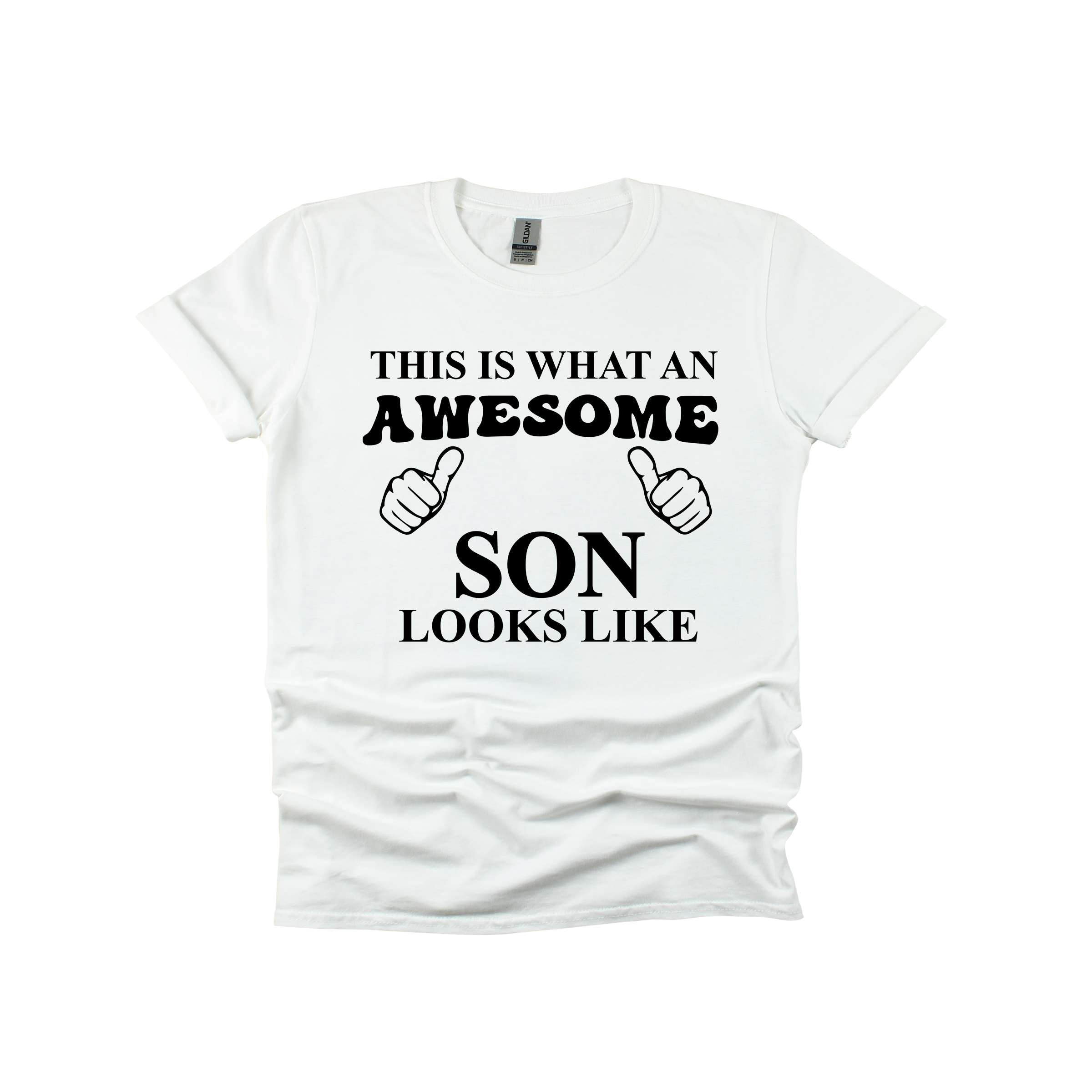 Matching Family Awesome Son Looks T-Shirt - White