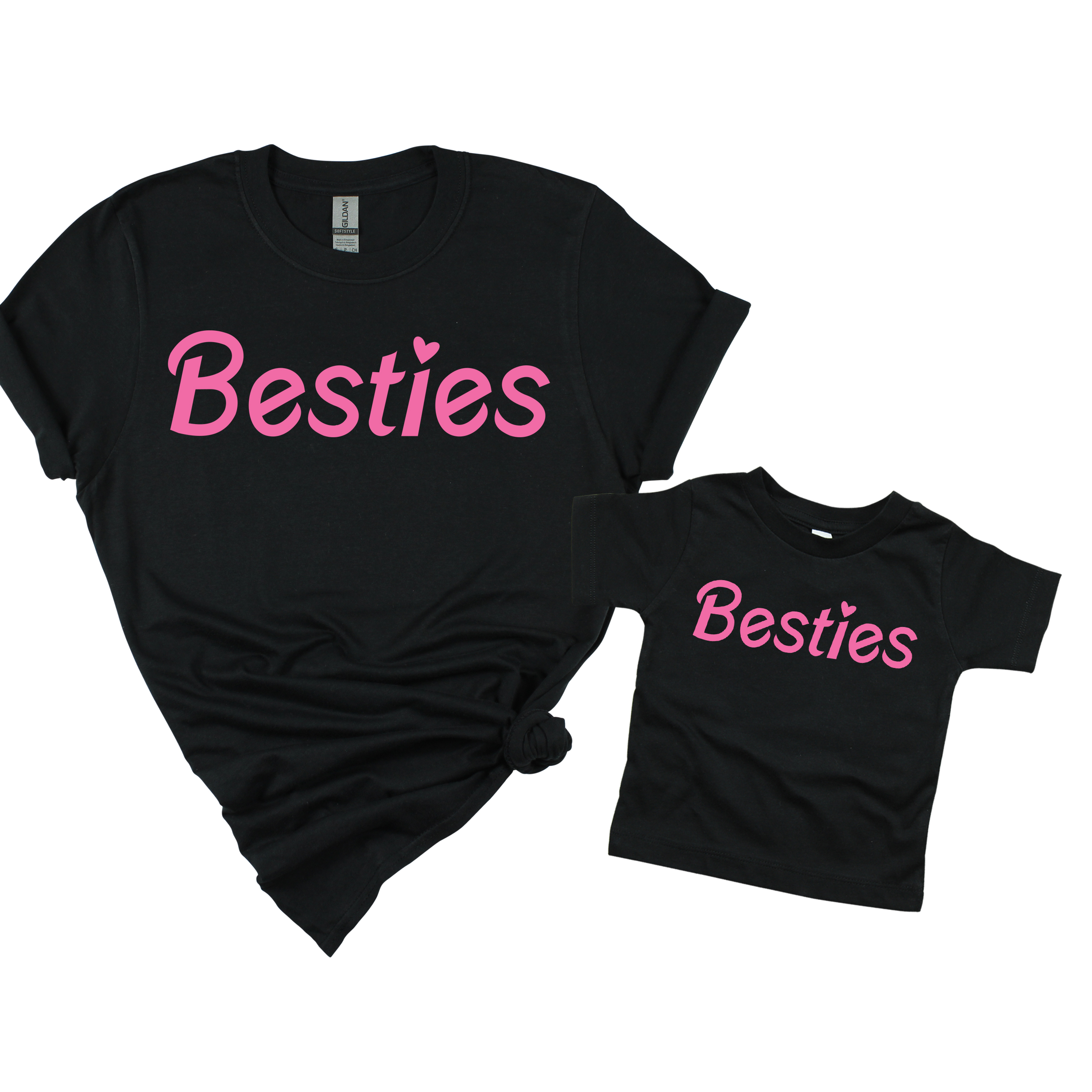 Matching Family Outfits - Mom's Besties T-Shirt - Black
