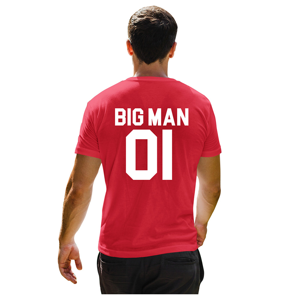 Matching Family Outfits - Dad Big Man 01 T-Shirt - Red