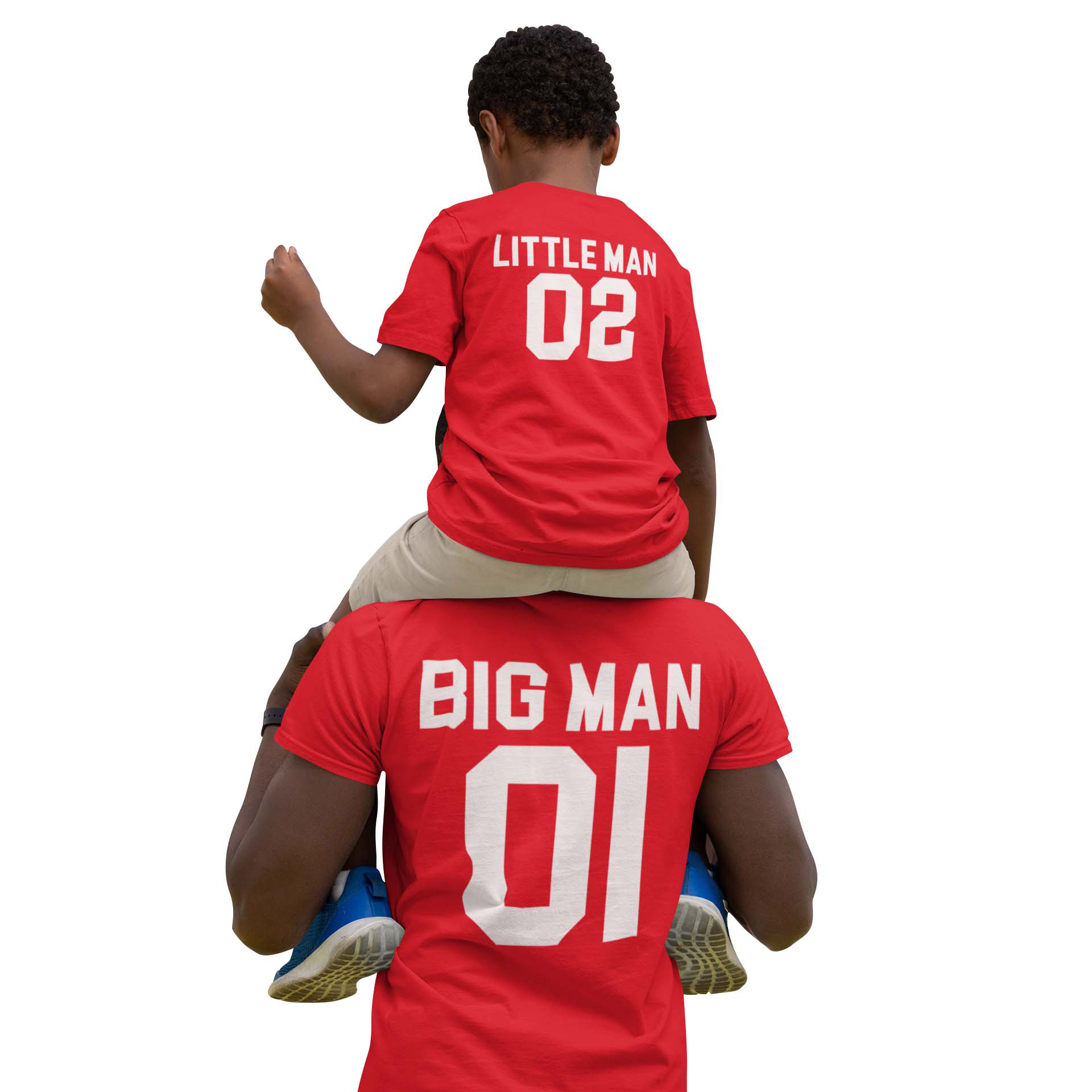 Matching Family Outfits - Dad Big Man 01 T-Shirt - Red