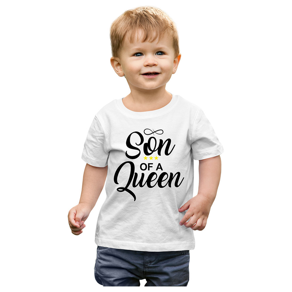 Matching Family Son of a Queen T-Shirt - White