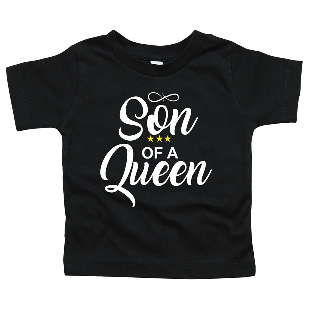 Matching Family Son of a Queen T-Shirt - Black