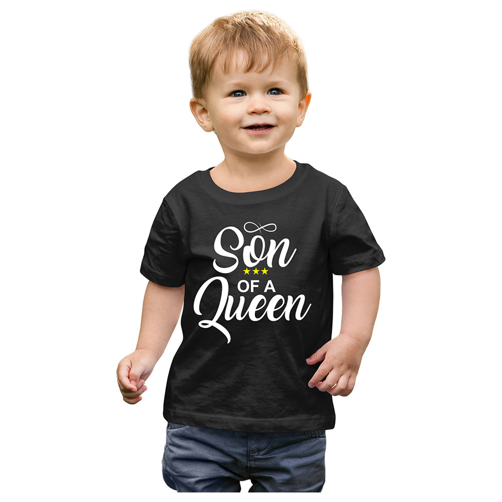 Matching Family Son of a Queen T-Shirt - Black