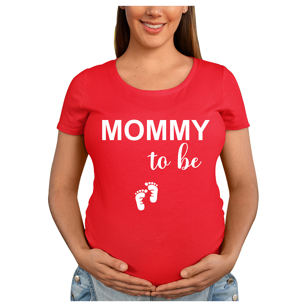 Matching Family Outfits - Mommy To Be T-Shirt - Red