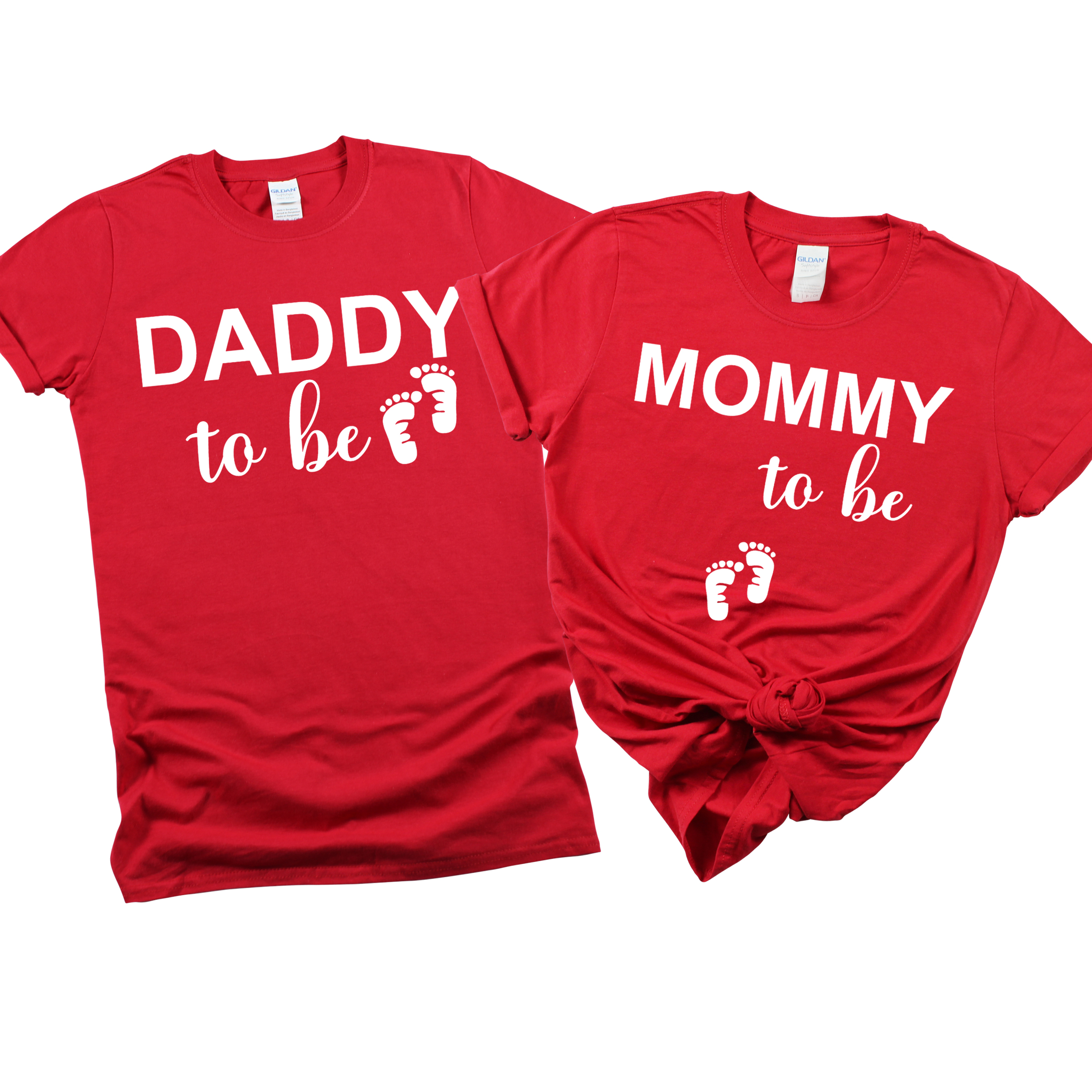 Matching Family Outfits - Mommy To Be T-Shirt - Red