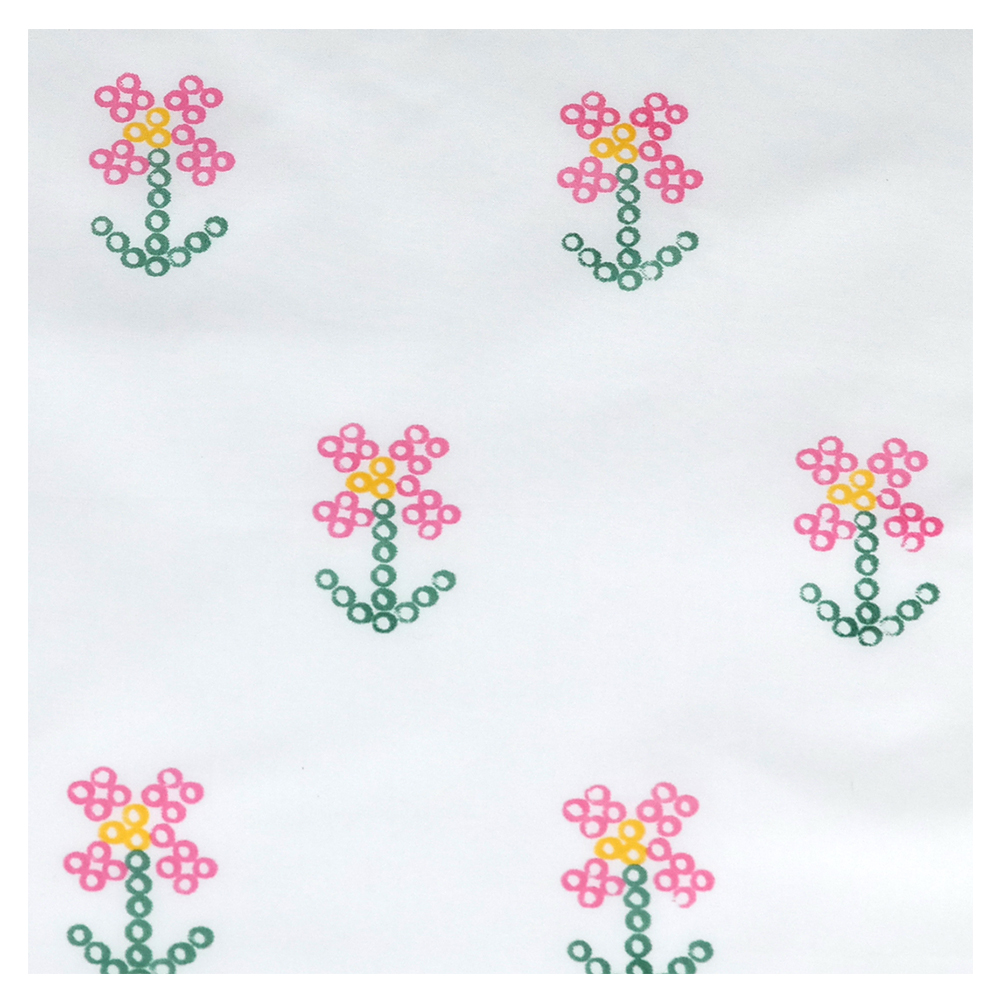Me - Organic Blanket - Hamaflowers - White & Pink