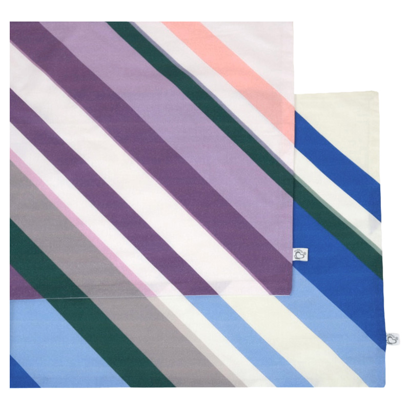 Me - Organic Junior Cushion - Vintage Stripes - Purple