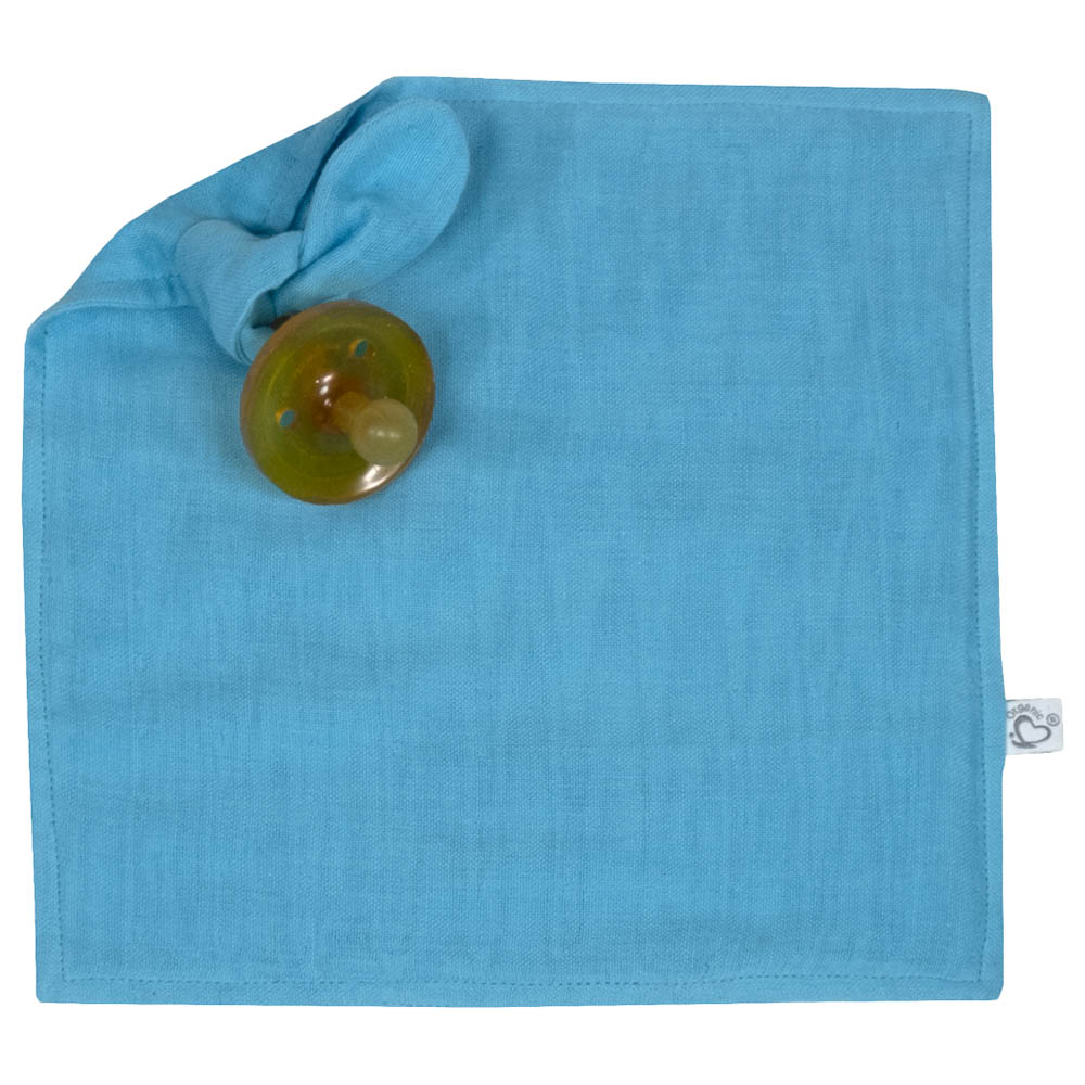 Me - Organic Pacifier Holder Muslin Snuggle - Turquoise