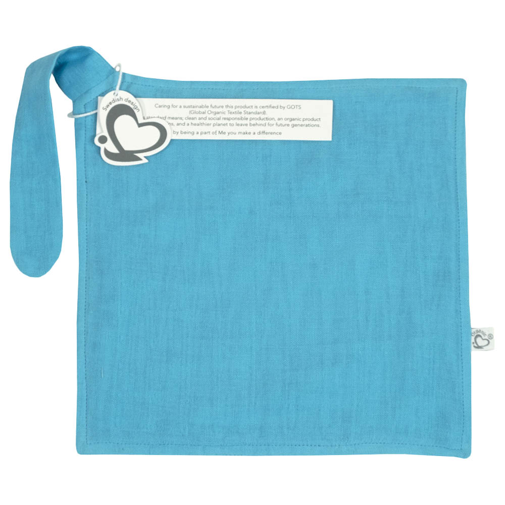 Me - Organic Pacifier Holder Muslin Snuggle - Turquoise