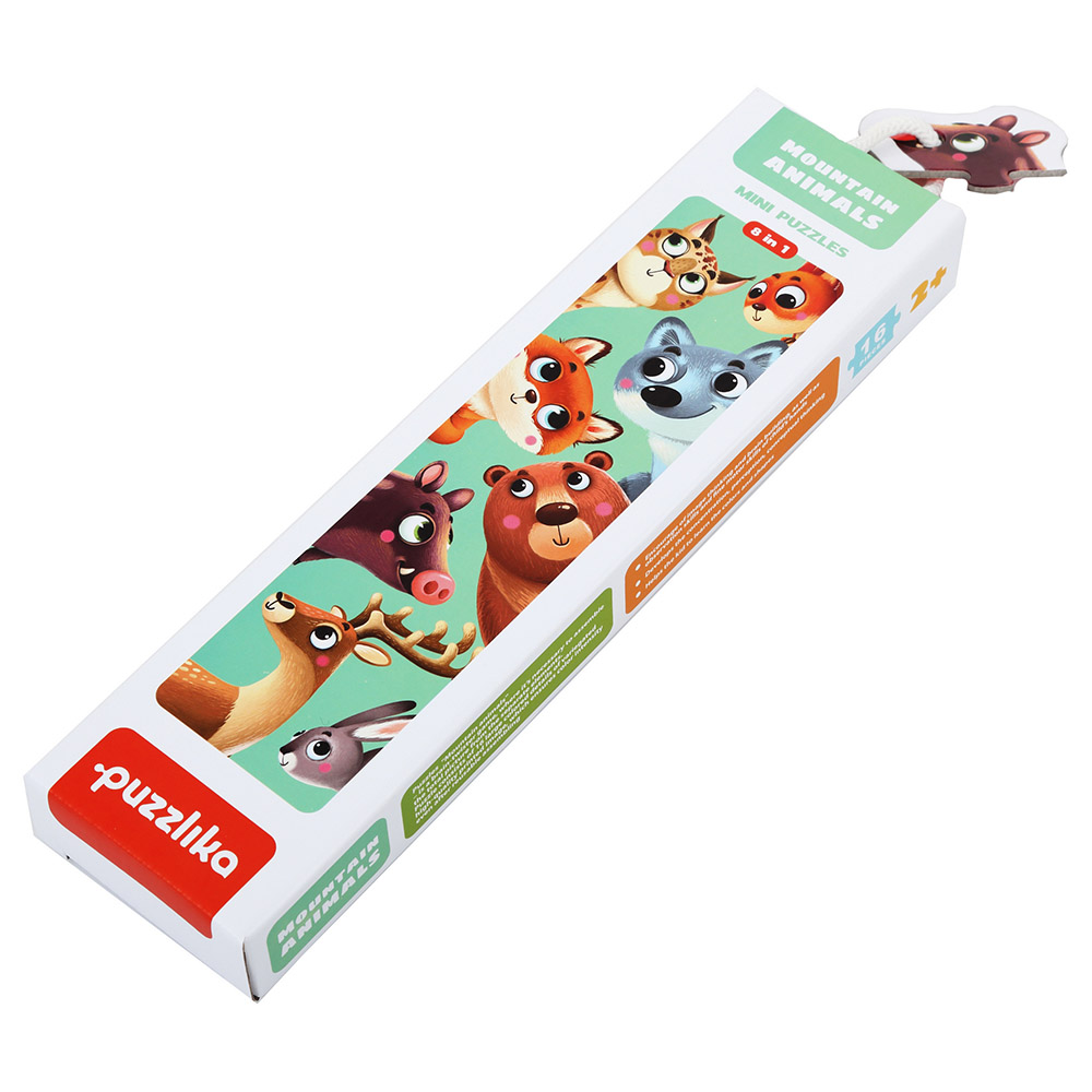 Puzzlika - 8-in-1 Mountain Animals Mini Puzzles