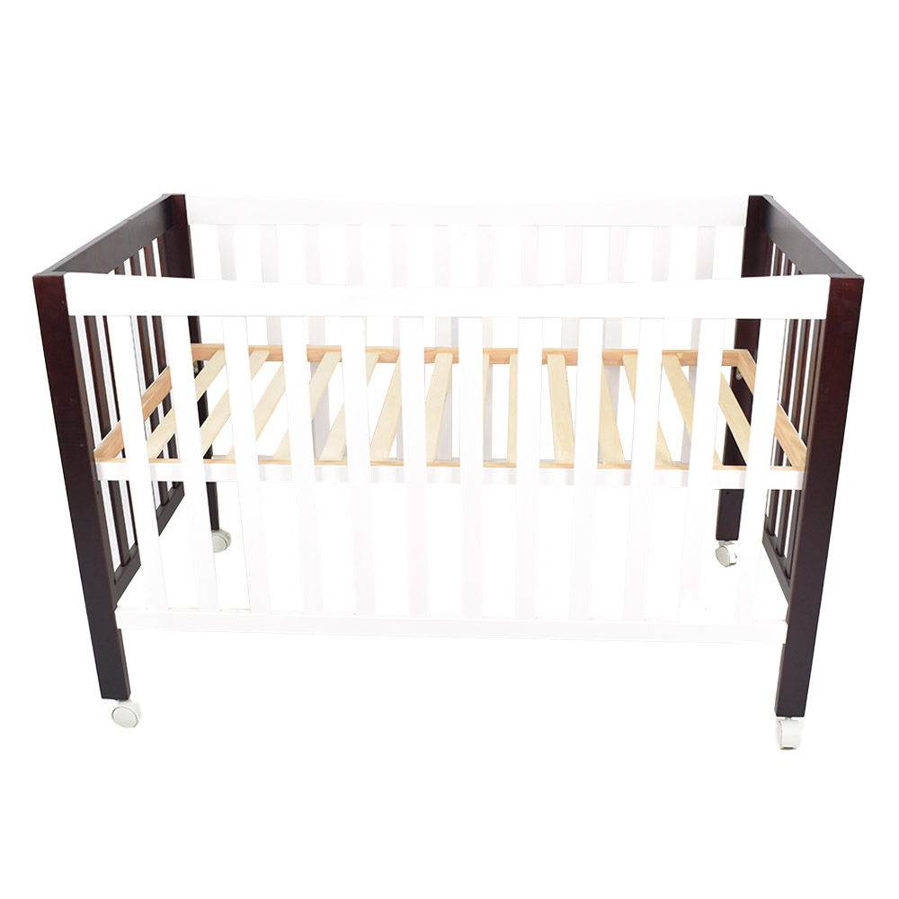 Amla Wooden Bed - Brown/White