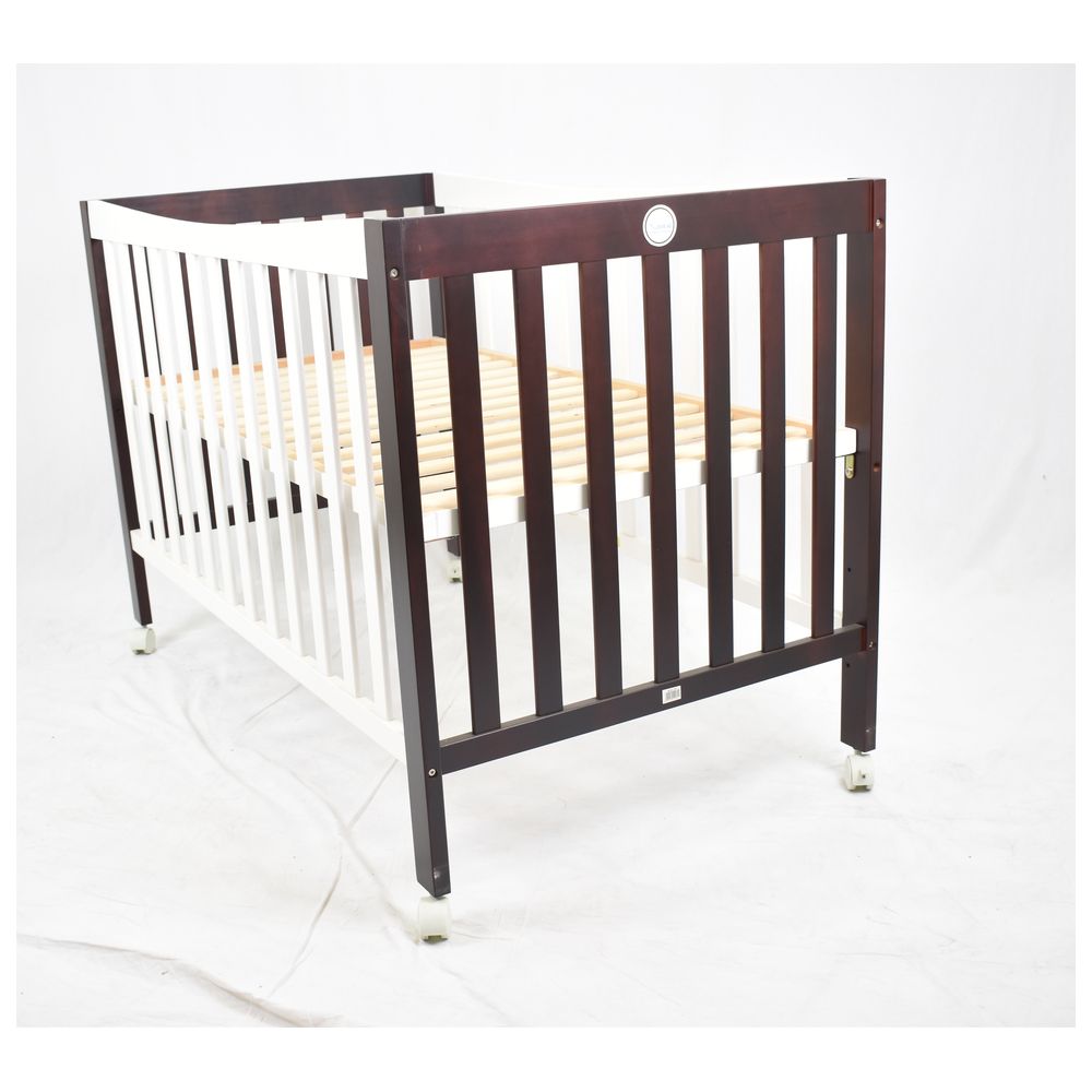 Amla Wooden Bed - Brown/White