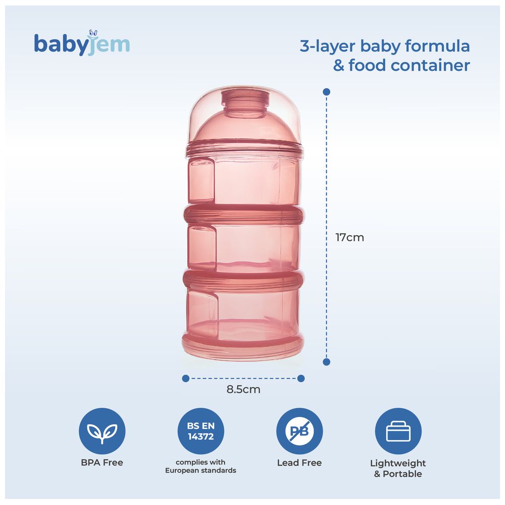 Babyjem - Milk Powder Dispenser Container - Pink